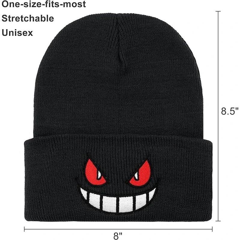 Anime Cap Unisex Daily Hat Adult Kids Cartoon Embroidered Knitted Hat Halloween