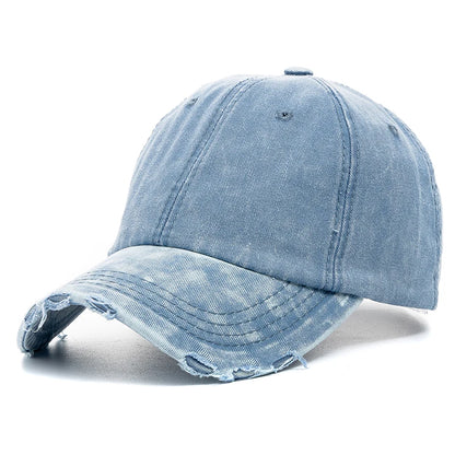 New Unisex Washed Cotton Cap High Quality Denim Plain Baseball Cap