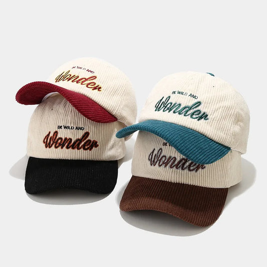Fashion Autumn Winter Corduroy Baseball Cap For Men Women Vintage