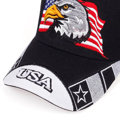 Unisex USA Eagle Embroidery Baseball Caps Adjustable Casual Hats Sunscreen Hat