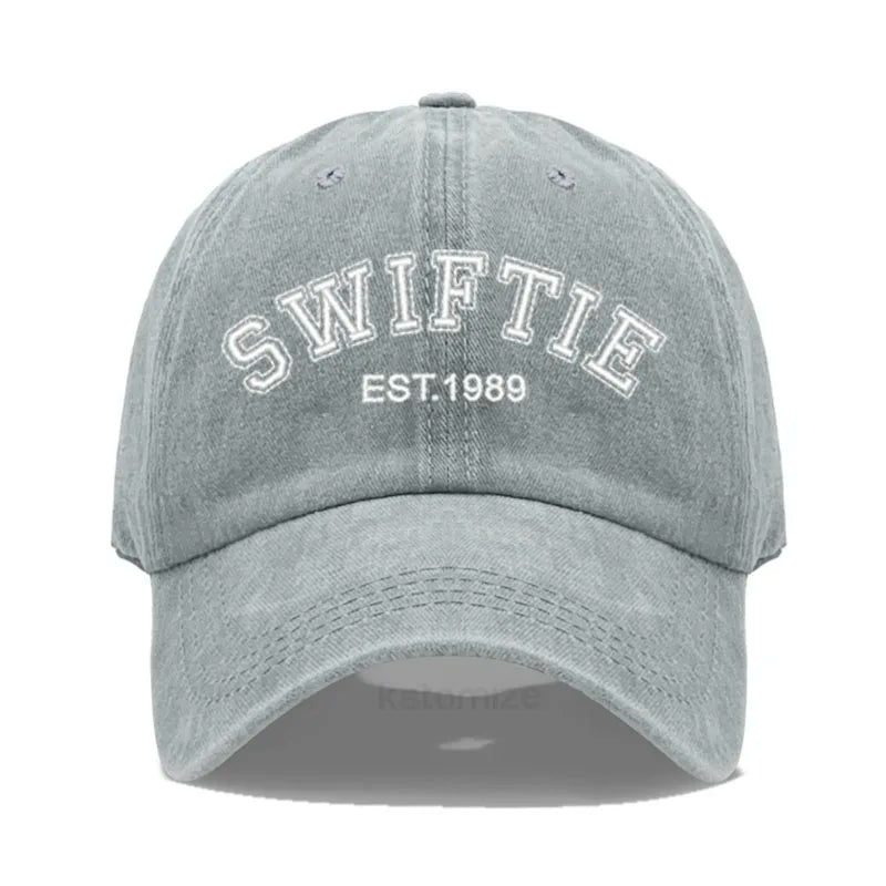 1989 Embroidery Baseball Cap for Men Women Unisex Washed Cotton