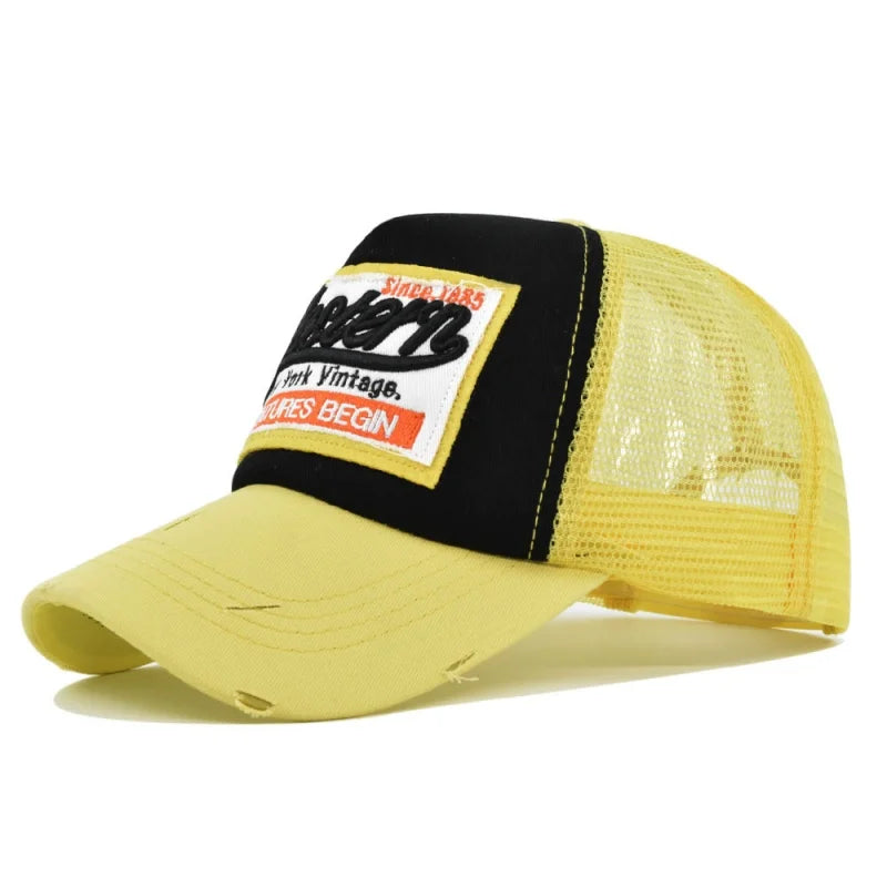 Baseball Men Trendy Black Retro brooklyn Letter Embroidery Baseball Hats