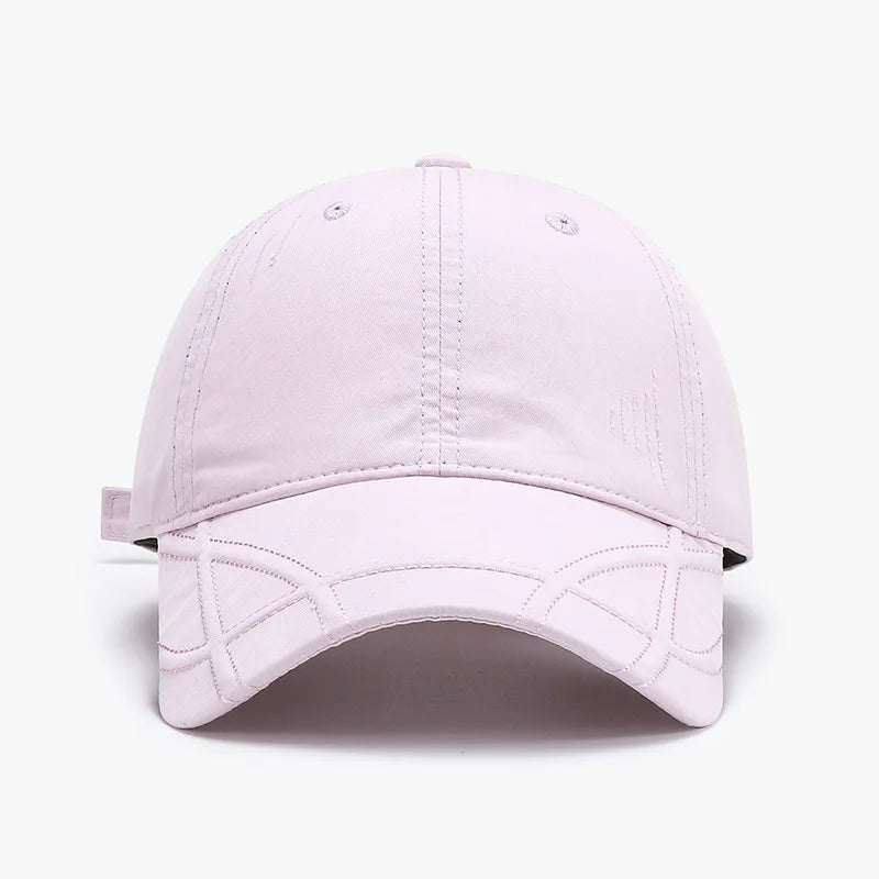 High-Quality Vintage Washed Distressed Denim Baseball Cap