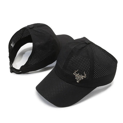 Cool Summer Women Ponytail Sun Caps Hat Female Outdoor Lady Baseball Cap For Women