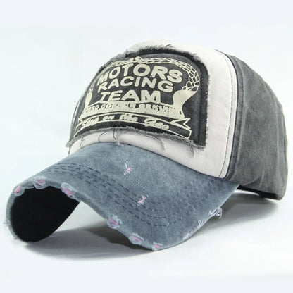 Washed Denim Baseball Cap Coated Snapback Hip Hop Hat