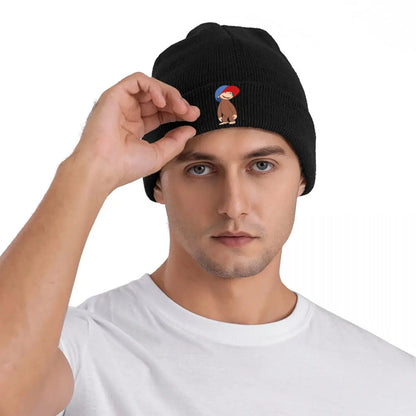Anime Curious George Monkey Warm Knitted Cap Winter Knit Bonnet Hat
