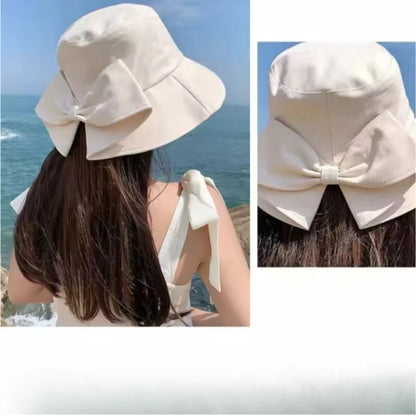 Big Bow Bucket Hat Women Women's Anti-UV Outdoor Bucket Hats