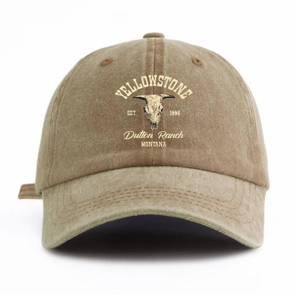Vintage Bull Skull Western Cowboy Baseball Hats