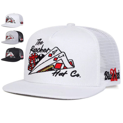 Unisex Poker Embroidery Hip-hop Net Hats Spring Summer