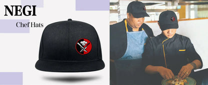 Chef Themed Men Snapback Hats Classic Black Flat Bill Hats For Men Women Hat Baseball Cap