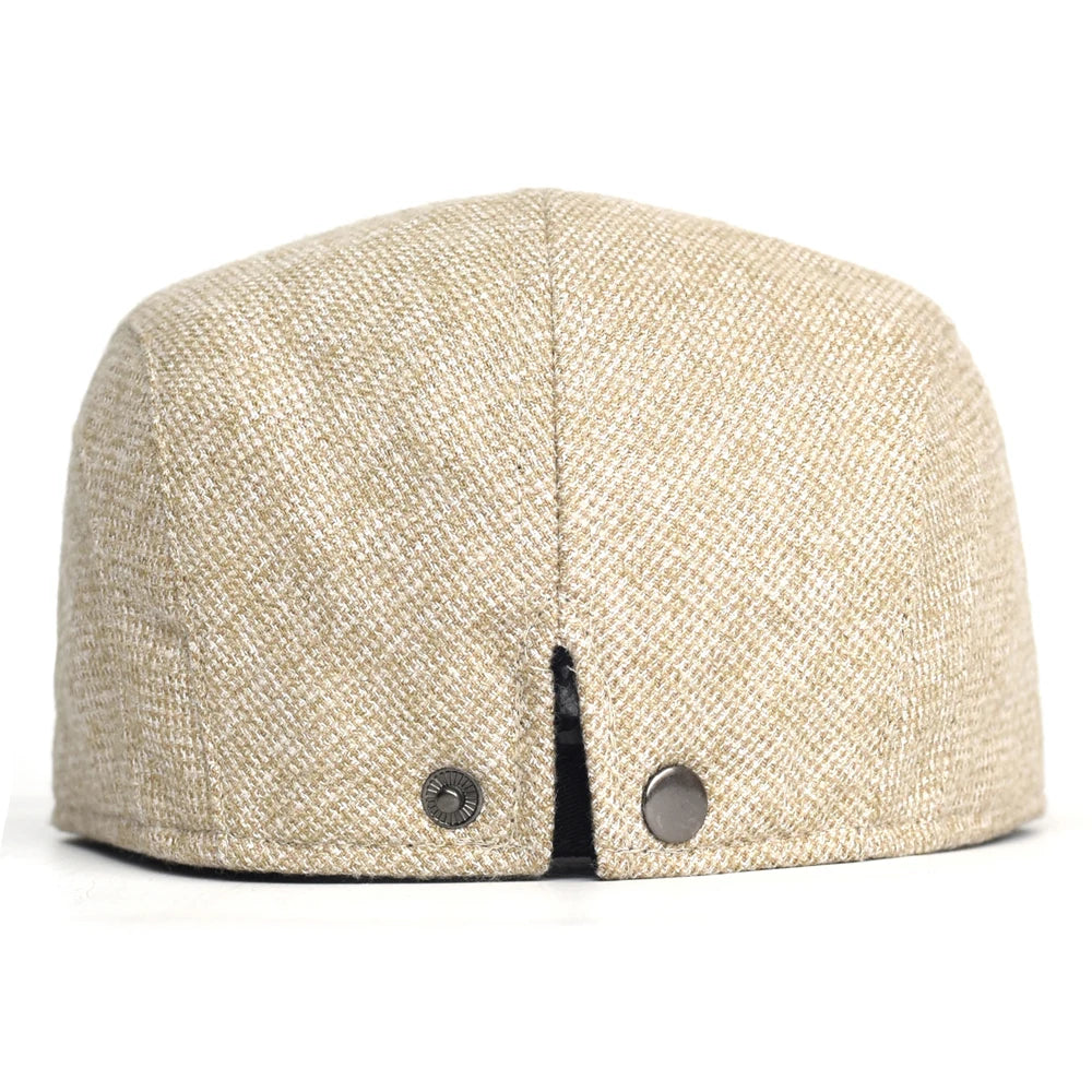 Autumn Winter Thick Warm Newsboy Caps Men Women Soft Beret Hat