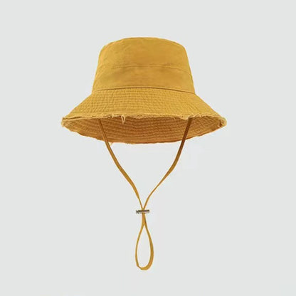 Women's Drawstring Trim Bucket Hat