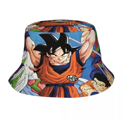 Street Dragon Ball Z Bucket Hat Woman Packable Camping Japan Cartoon Fishing Fisherman Cap Summer