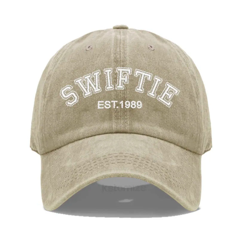 1989 Embroidery Baseball Cap for Men Women Unisex Washed Cotton