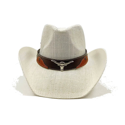 Summer Straw Cowboy Hat Hollow Woven Straw Hat