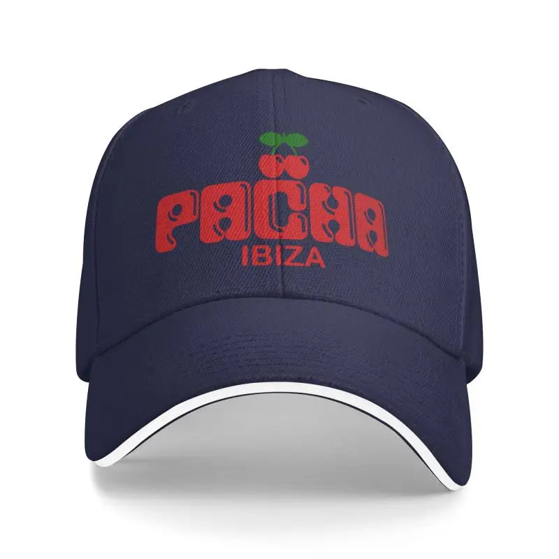 Preppy Cherry Pacha Ibiza Baseball Cap Outdoor Daily Travel Sports