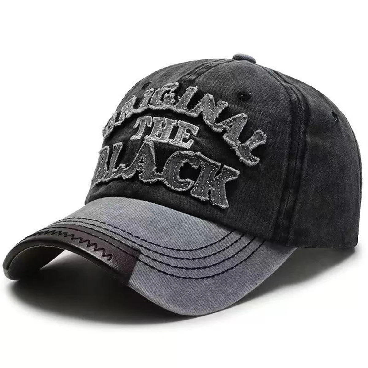 Unisex The Black Water Wash Embroidery Baseball Caps Spring Autumn Sports Cap