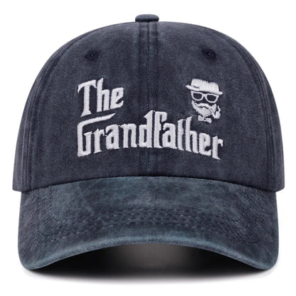 The Grandfather Washed Baseball Cap Retro Casual Women Men Dad Hat Denim Embroidered Hat
