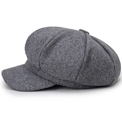 Woolen Solid Color Beret Fashion Outdoor Cotton Hat
