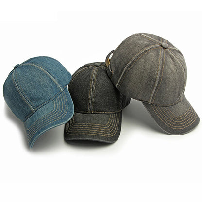 Spring Summer Denim Caps For Men Women 6 Panels Snapback Cap