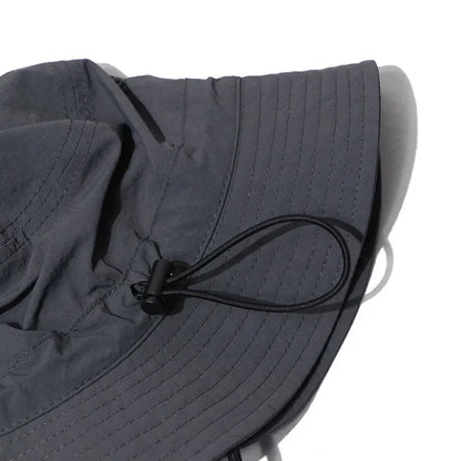 Drawstring Rope Bucket Hat Summer Quick Dry Breathable Fisherman Cap