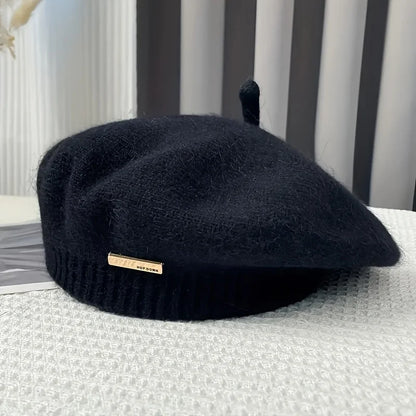 Women's Fashion Beret, Solid Color, Breathable & Elastic