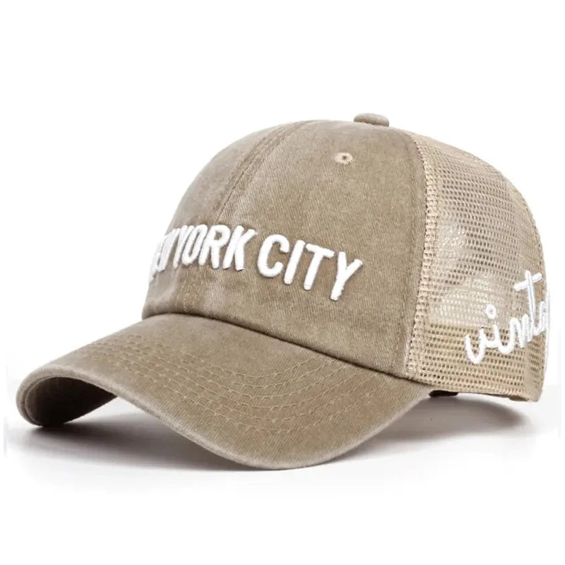 Fashion Baseball Hat New York City Embroidered Breathable Mesh Hat Street Hip Hop