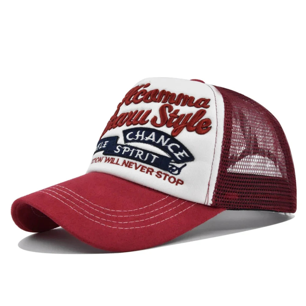 Outdoor Letter Three-Dimensional Embroidered Cotton Baseball Cap