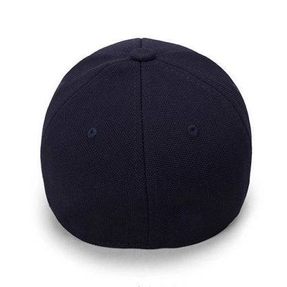 Fitted Baseball Cap Closed Back Curved Brim Sun Hat