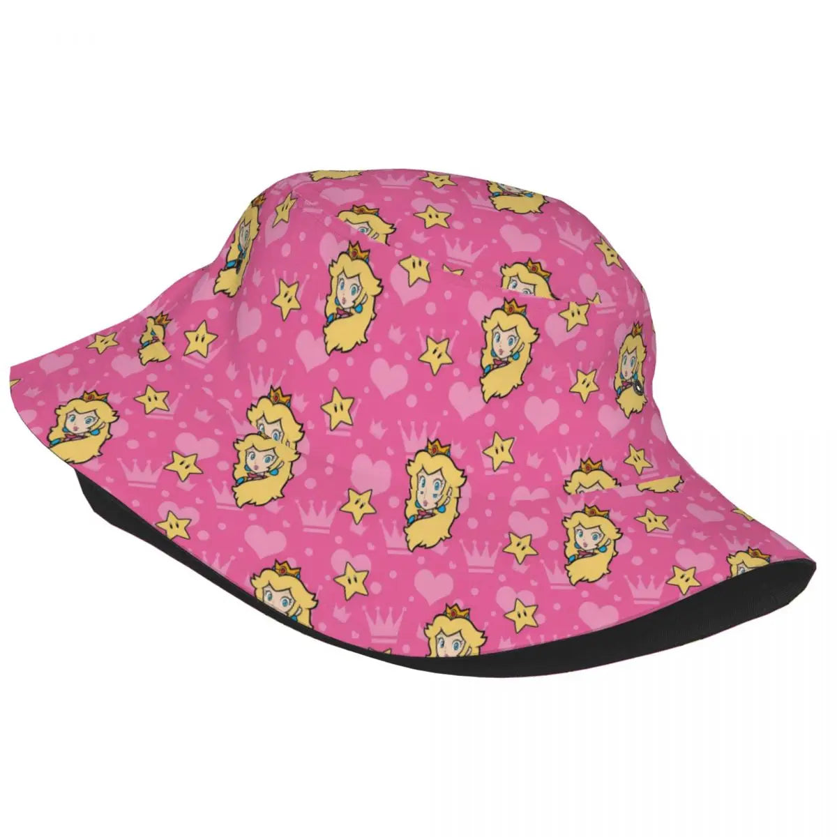 Street Princess Peach Lovely Bucket Hat Girl Outdoor Sports M-Mariod Fisherman Cap