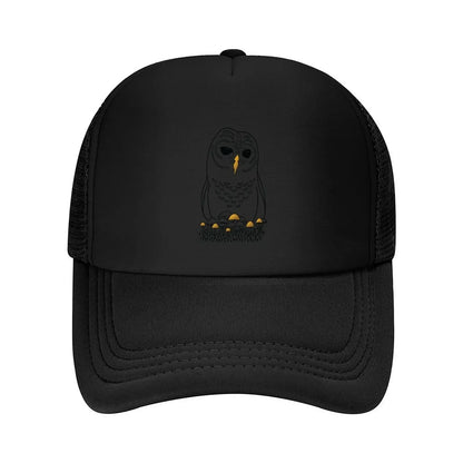 Adorable cute owl in Black and White with Gold Details