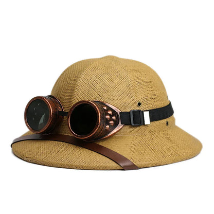 Summer Helmet Straw Hat Outdoor Men's And Women's Travel Personalized Hat