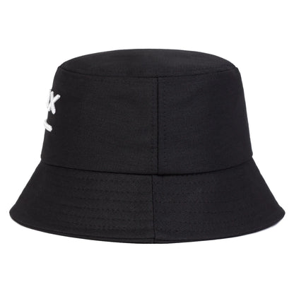 Unisex XX Smiling Face Embroidery Personality Bucket Hats Fishermen Caps