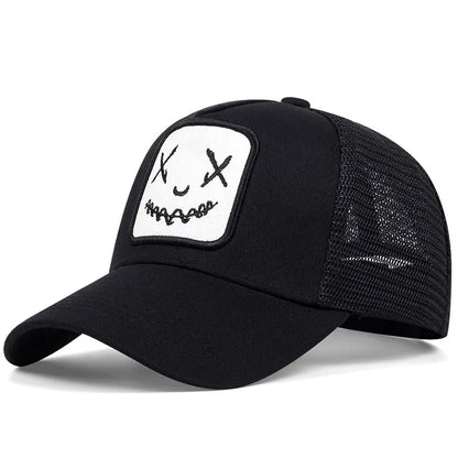 Unisex Ghost Face Embroidery Baseball Net Caps Spring And Summer
