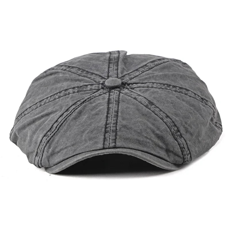 Denim Peaked Cap Men's Women's Beret Hat