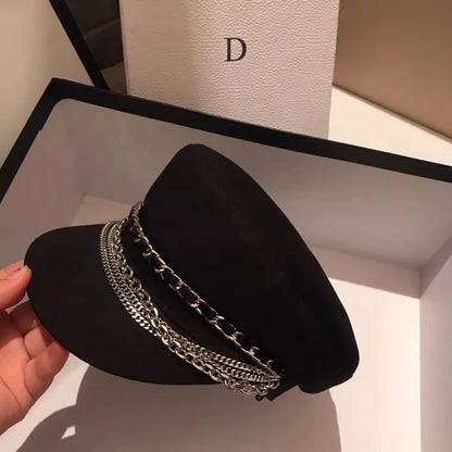 Stylish Navy Sun Hat Casual Military Hats