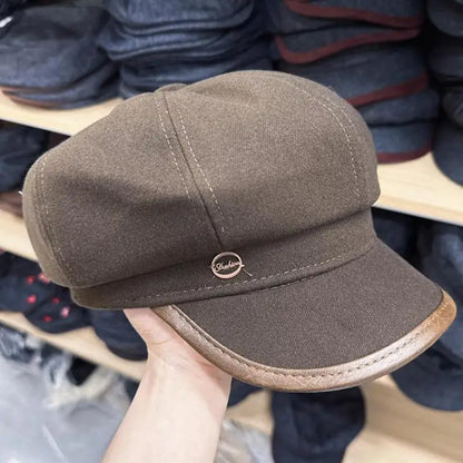 Women's Newsboy Cap British Vintage Octagonal Hat