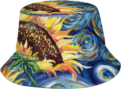 Irises 2 Van Gogh Bucket Hats for Women Men Fashion Summer Fisherman Cap