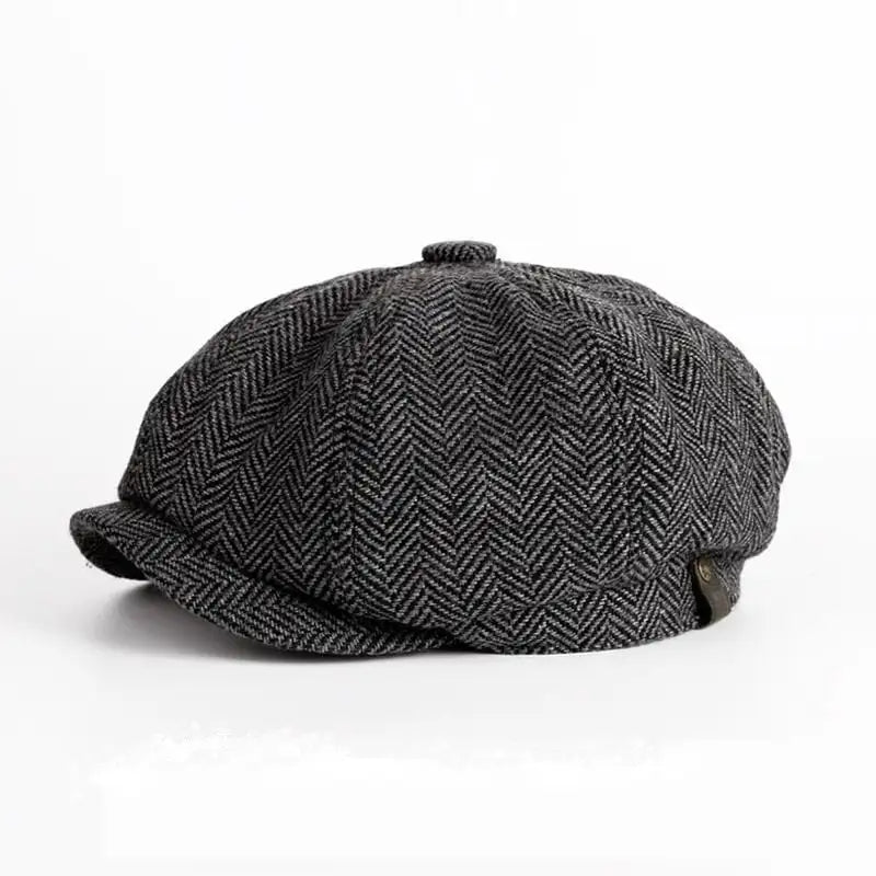 Beret Caps Octagonal Newsboy Cap Man Vintage British Octagonal Hat