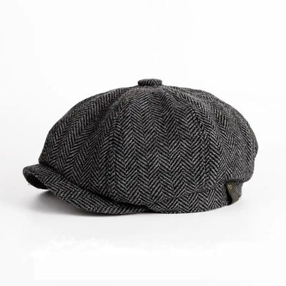Beret Caps Octagonal Newsboy Cap Man Vintage British Octagonal Hat