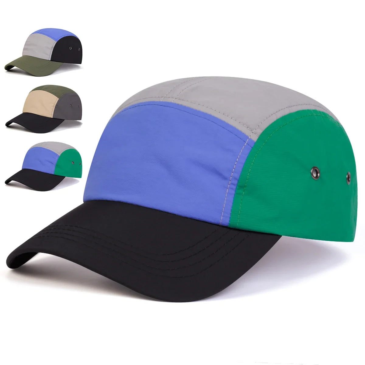 Unisex Multi Color Splicing Baseball Caps Quick Drying Hat