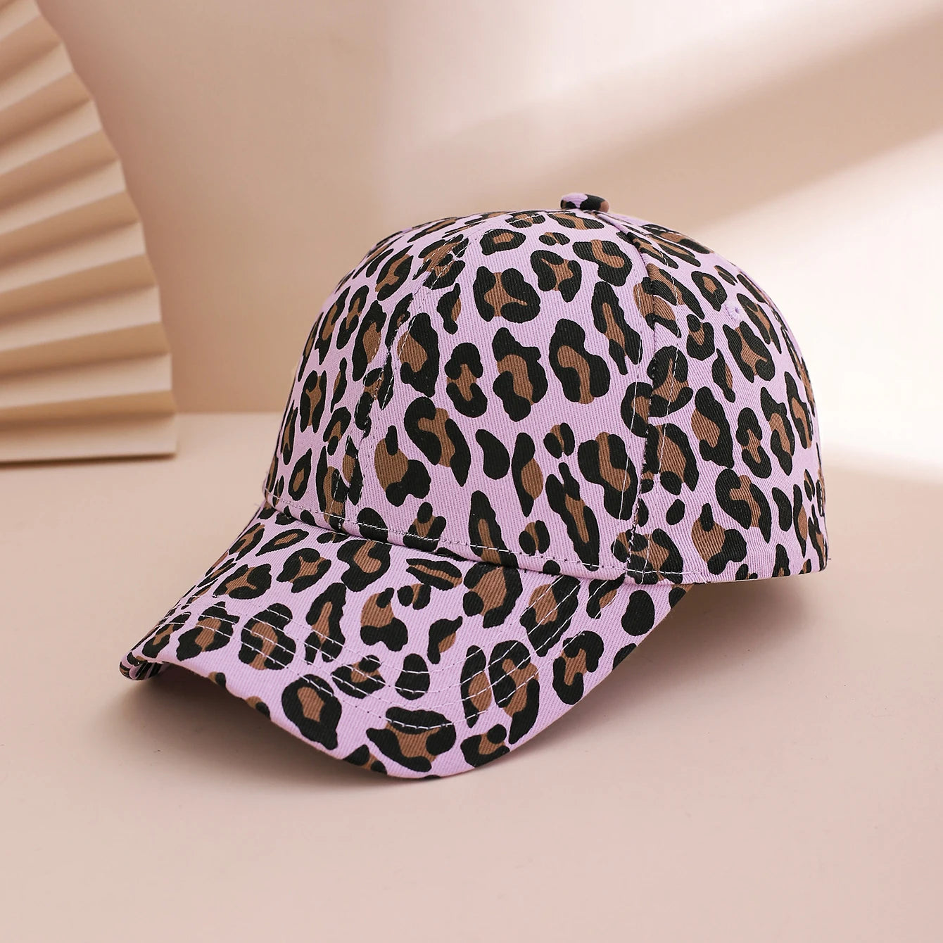 American Trend Retro Spicy Girl Style Leopard Print Baseball Cap