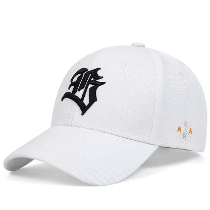 Unisex B Letter Embroidery Baseball Cap Spring and Autumn Outdoor Adjustable Casual Sunscreen Hat