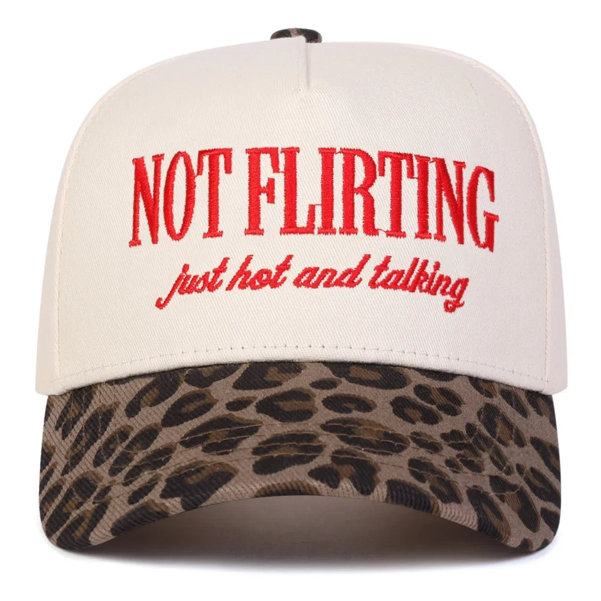Unisex Not Flirting Letter Embroidery Baseball Caps Spring Autumn