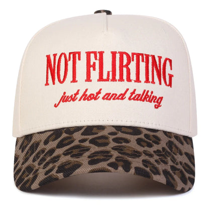 Unisex Not Flirting Letter Embroidery Baseball Caps Spring Autumn