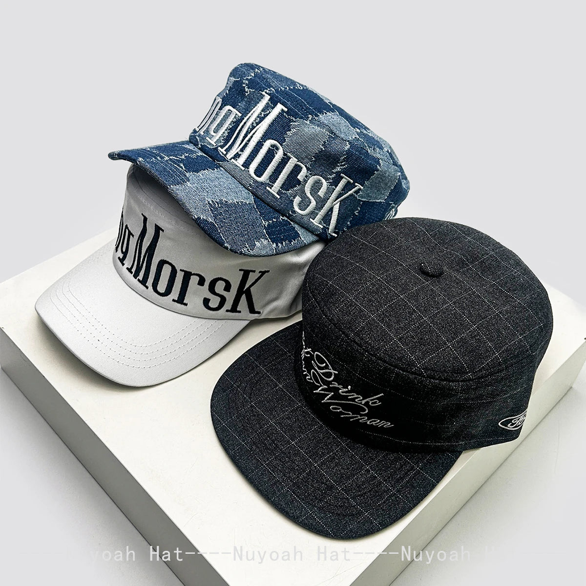 New Men Women Flat Top Letter Embroidery Baseball Hats