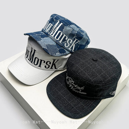 New Men Women Flat Top Letter Embroidery Baseball Hats