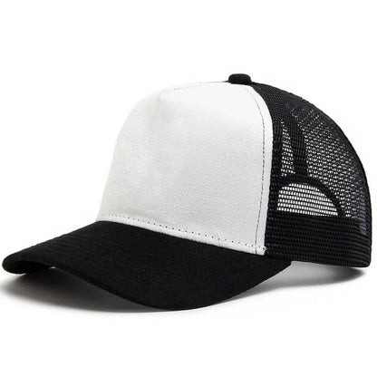 Spring Summer Suede 5 Panel Mesh Baseball Cap