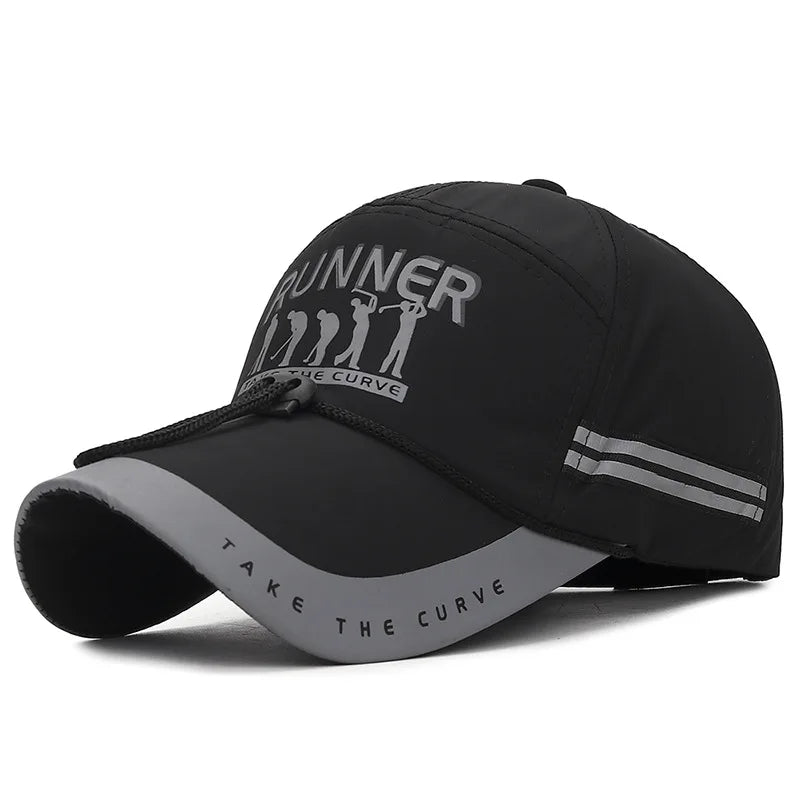Men's Peaked Cap Breathable Sports Cap Long Brim Sunscreen Baseball Cap For Men Fashion