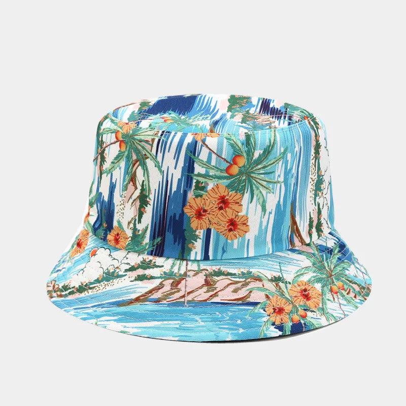 Unisex Panama Bucket Hats Ethnic Style Pattern Fisherman Cap For Men And Women